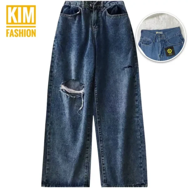Quần jean suông đá bigsize 58-85kg Bgs01-49-