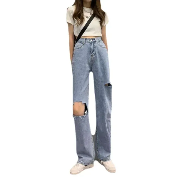 Quần ống rộng bigsize ,quần suông bigsize cạp lưng cao qua rốn 58-85kg KimFashion BGS01-006 - Hình ảnh 4