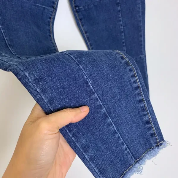 Quần jean nữ bigsize kimfashion, quần jean nữ co giãn lưng cao big size Kl01-2 56-75kg - Hình ảnh 6
