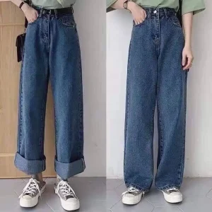 Quần suông jean bigsize 2 nút BGS01-08 Size 30-35