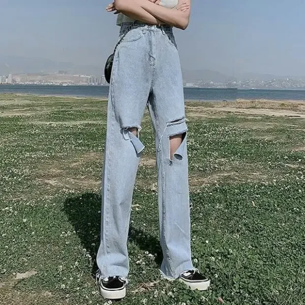 Quần ống rộng bigsize KimFashion ,quần suông bigsize cạp lưng cao qua rốn 60-85kg BGS nhạt-005 - Hình ảnh 3
