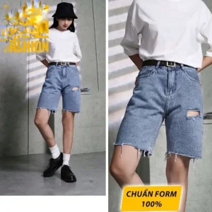 Quần ngố bigsize kimfashion, quần ngố cạp lưng cao bigsize BGN-07 58-90kg