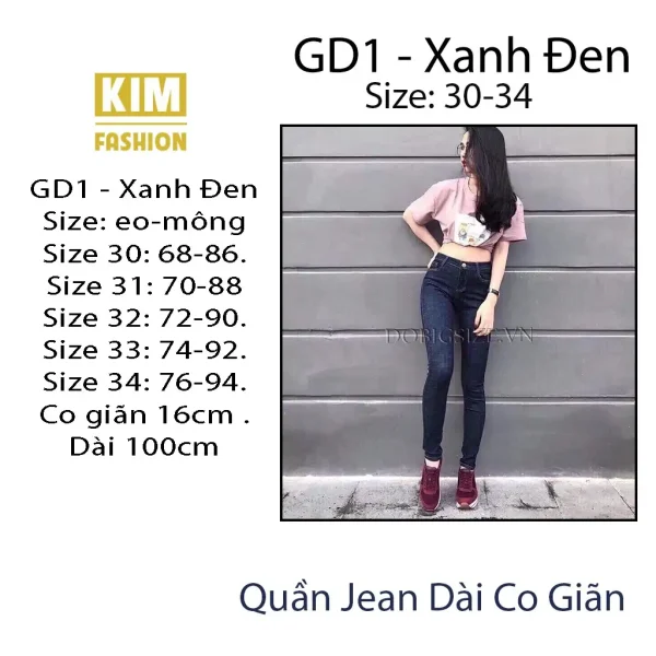 Quần Jean Xít Giặt Big size Co Giãn Size 30-34 - Hình ảnh 3