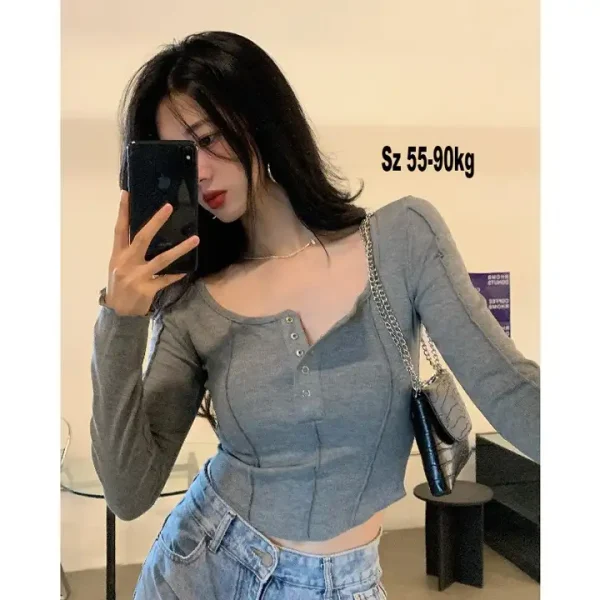Áo croptop nữ tay ngắn bigsize 55-90kg kimfashion, Croptop bigsize phong cách Hàn Quốc ATN01 - Hình ảnh 5