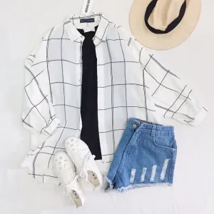 Áo sơ mi bigsize 55-80kg, áo sơ mi nữ dài tay form rộng ulzzang hàn quốc phong cách unisex