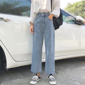 Quần ống rộng bigsize ,quần suông bigsize cạp lưng cao ulzzang 60-85kg KimFashion BGS06-1