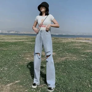 Quần ống rộng bigsize KimFashion ,quần suông bigsize cạp lưng cao qua rốn 60-85kg BGS nhạt-005