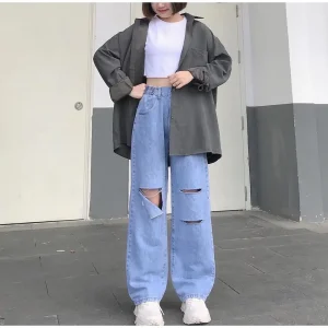 Quần Jean Suông Bigsize màu đá 30-35 58-85kg Bgs01-05