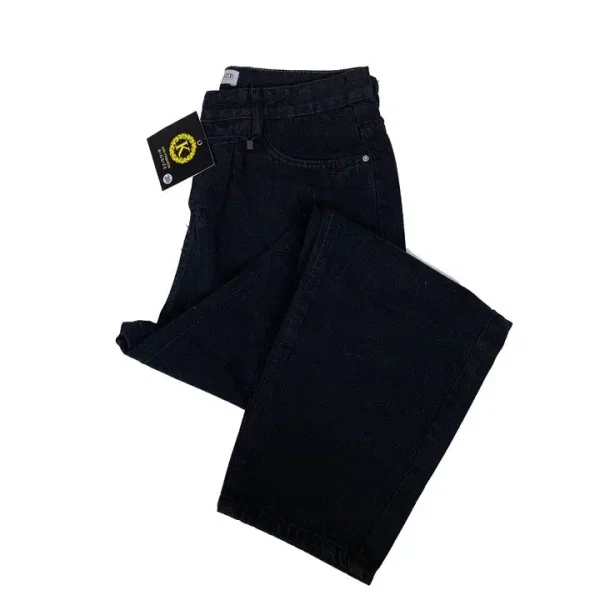 Quần jean baggy đen bigsize 46-88kg KimFashion , quần ống rộng from uzllang Hàn Quốc BGD75-hoả tốc hcm - Hình ảnh 5