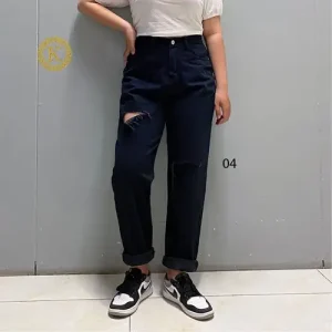 Quần jean đen bigsize kimfashion, quần ulzzang from rộng bigsize BGD75-4 60-90kg