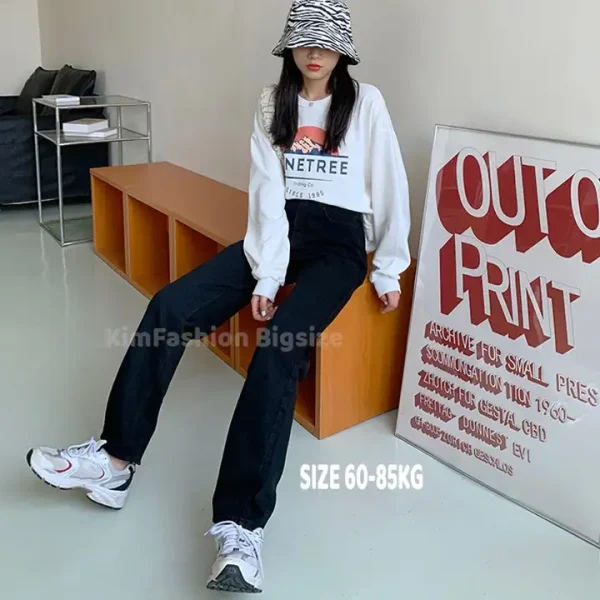 Quần ống rộng bigsize ,quần suông bigsize cạp lưng cao qua rốn 60-85kg KimFashion BGS01-1 - Hình ảnh 6