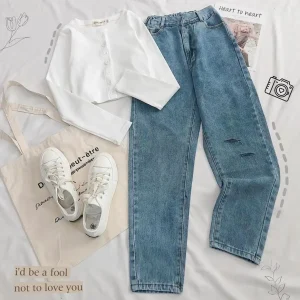 Quần baggy bigsize kimfashion, quần ống rộng ulzzang cap lưng cao bigsize 45-90kg