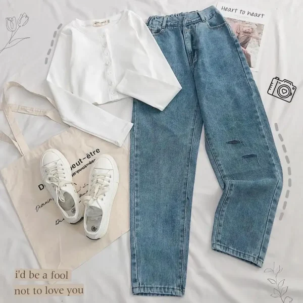 Quần baggy bigsize kimfashion, quần ống rộng ulzzang cap lưng cao bigsize 45-90kg