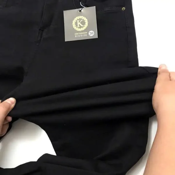 Quần ngố Jeans Đen Bigsize Co giãn Size 30-36 - Hình ảnh 2