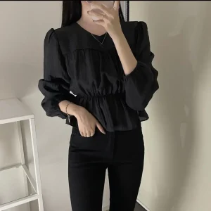 Áo babydoll bigsize 65-110kg, áo kiểu bigsize tay phồng AC15-kimfashion