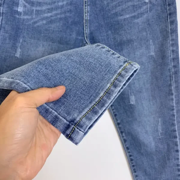 Quần jean nữ bigsize kìmashion,quần jean nữ lưng cao co giãn big size Kl01 56-75kg - Hình ảnh 5