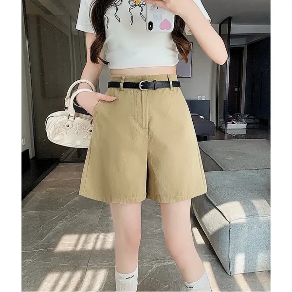 Quần short kaki ống rộng bigsize 55-95kg KS02 - Hình ảnh 3