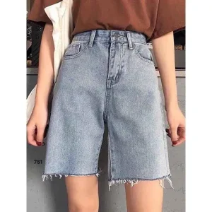 Quần Jean Nữ 7 Tấc Ống Rộng Bigsize Màu Đá