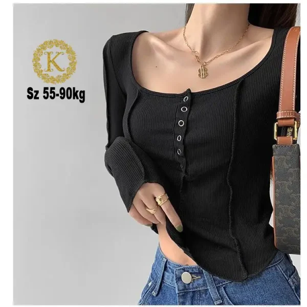 Chất liệu thun gân co giãn tốt của áo thun body nữ bigsize AT06, đường may tỉ mỉ