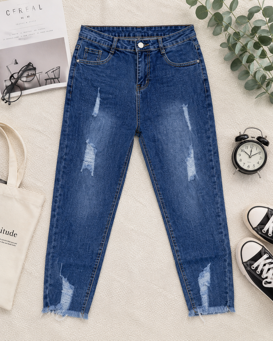 Quần Jean Lửng 9 Tấc Bigsize Lưng Thun Co Giãn TL628 | KIM FASHION