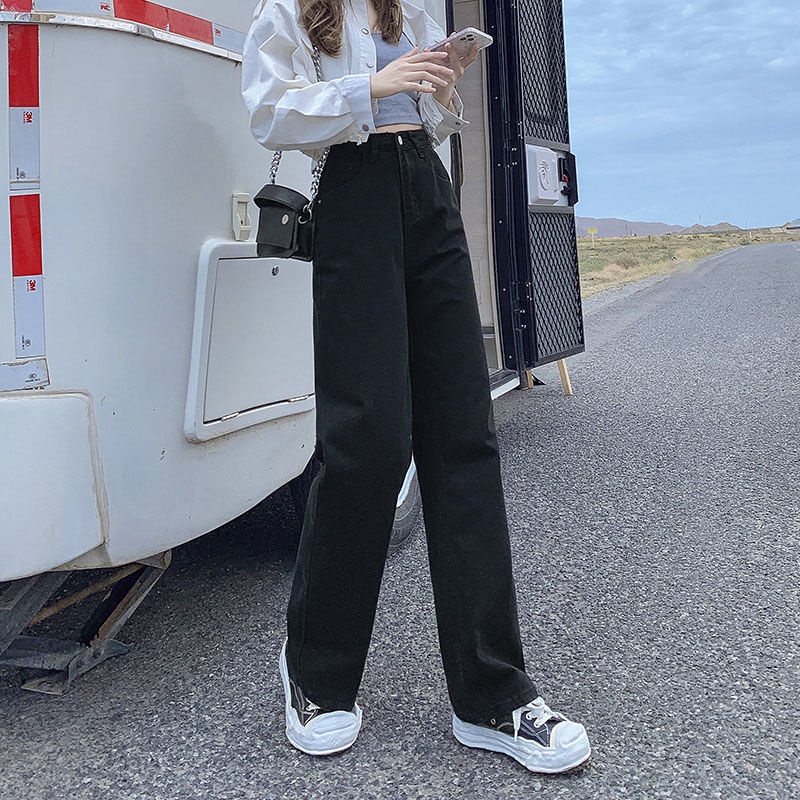 Quần jean ống rộng bigsize ,quần suông bigsize cạp lưng cao qua rốn 60-85kg KimFashion BGS06 - Ảnh 5