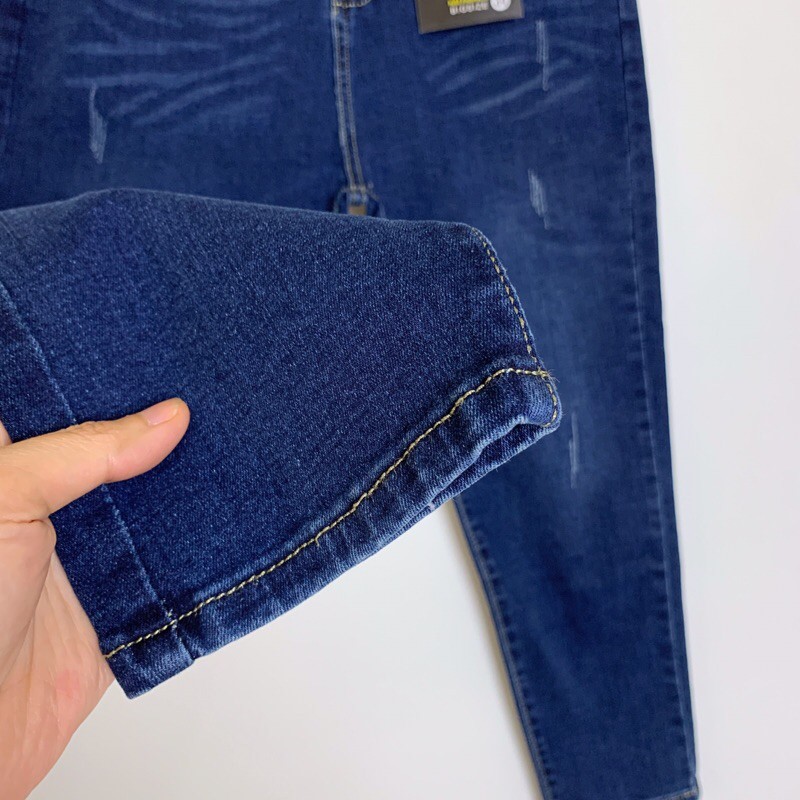 Quần jean nữ bigsize kimfashion, quần jean nữ lưng cao co giãn big size Kl02-2 56-75kg - Ảnh 4