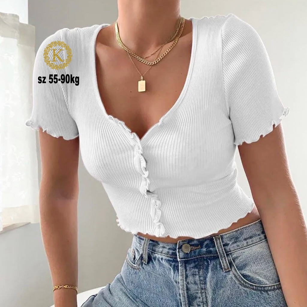 Áo croptop nữ tay ngắn bigsize kimfashion,croptop bigsize áo kiểu co giãn phong cách Hàn Quốc AT14-T - Ảnh 2