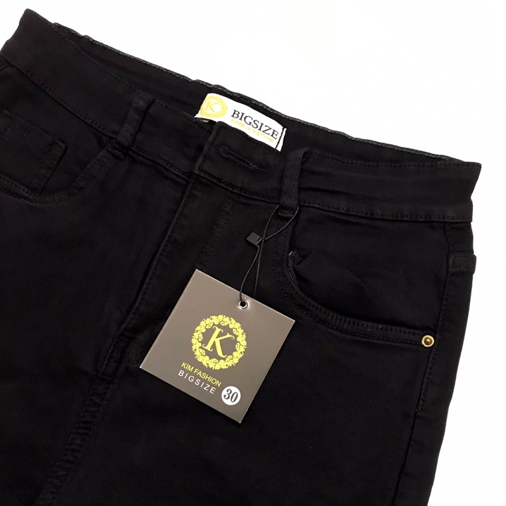 Quần jean đen nữ bigsize 58-110kg KimFashion,Quần jean nữ lưng cao bigsize co giãn -hoả tốc hcm - Ảnh 6