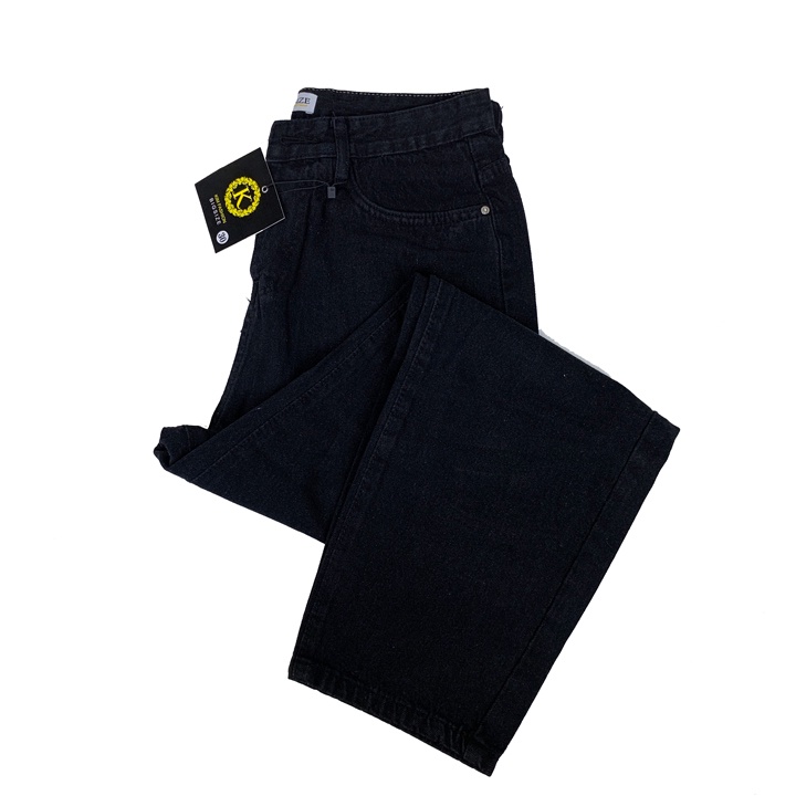 Quần jean đen baggy bigsize kimfashion, quần form rộng ulzzang lưng cao BGD75-96 từ 58-90kg - Ảnh 3