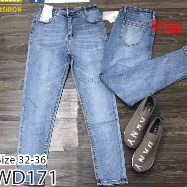 quần jeans dài co giãn bigsize WD171-32-36 - Ảnh 3
