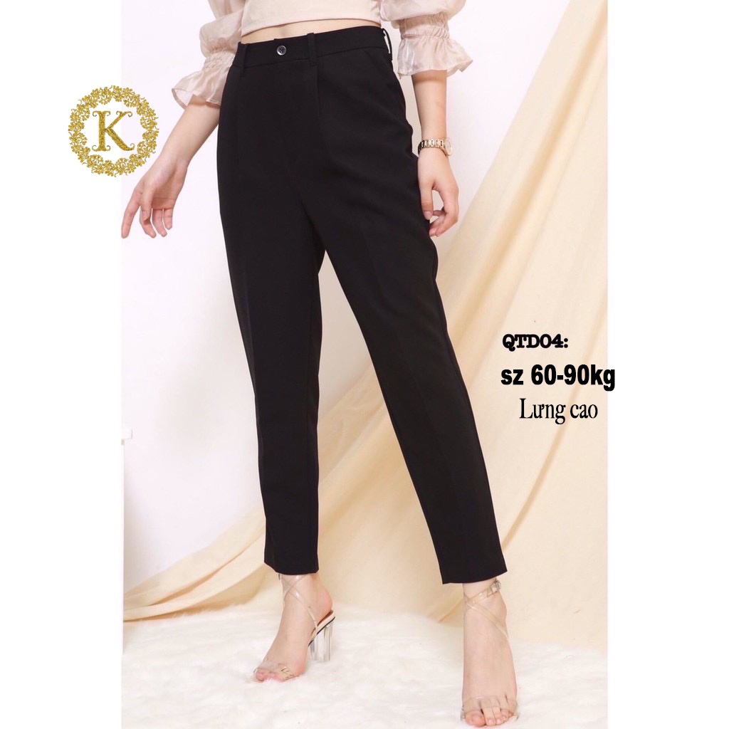 Quần tây công sở nữ bigsize Kimfashion, quần tây ống rộng nữ bigsize form ulzzang hàn quốc QTD4 - Ảnh 2