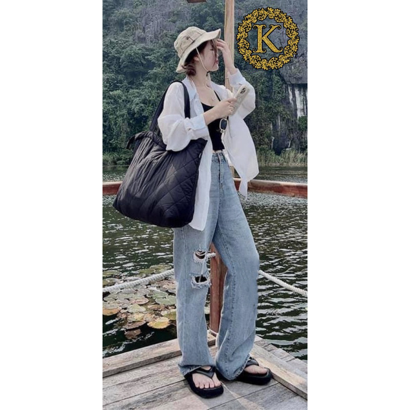 Quần Jeans Suông Ống Rộng Bigsize - Kim Fashion Bigsize