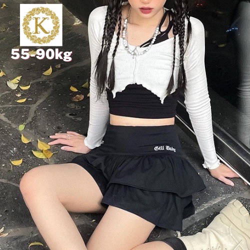 Set 2 áo croptop bigsize áo ống đen kèm áo ngoài tay dài xẻ cánh bướm cổ thuyền 55-90kg AT27 - Ảnh 4