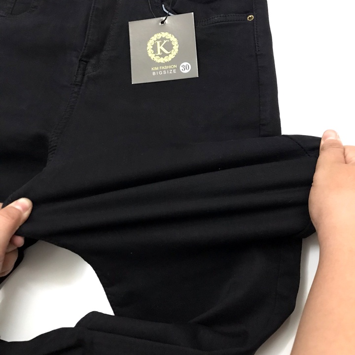 Quần jean đen nữ bigsize 58-110kg KimFashion,Quần jean nữ lưng cao bigsize co giãn -hoả tốc hcm - Ảnh 2