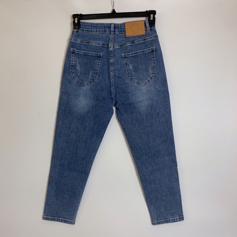 Quần jean nữ bigsize kìmashion,quần jean nữ lưng cao co giãn big size Kl01 56-75kg - Ảnh 2