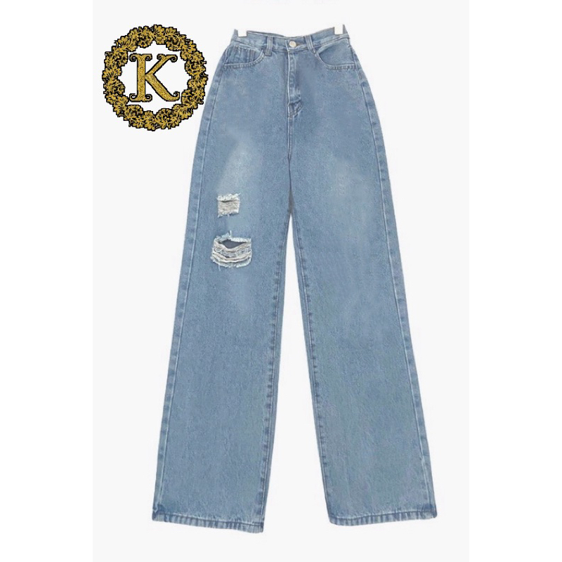 Quần Jeans Suông Ống Rộng Bigsize - Kim Fashion Bigsize - Ảnh 2