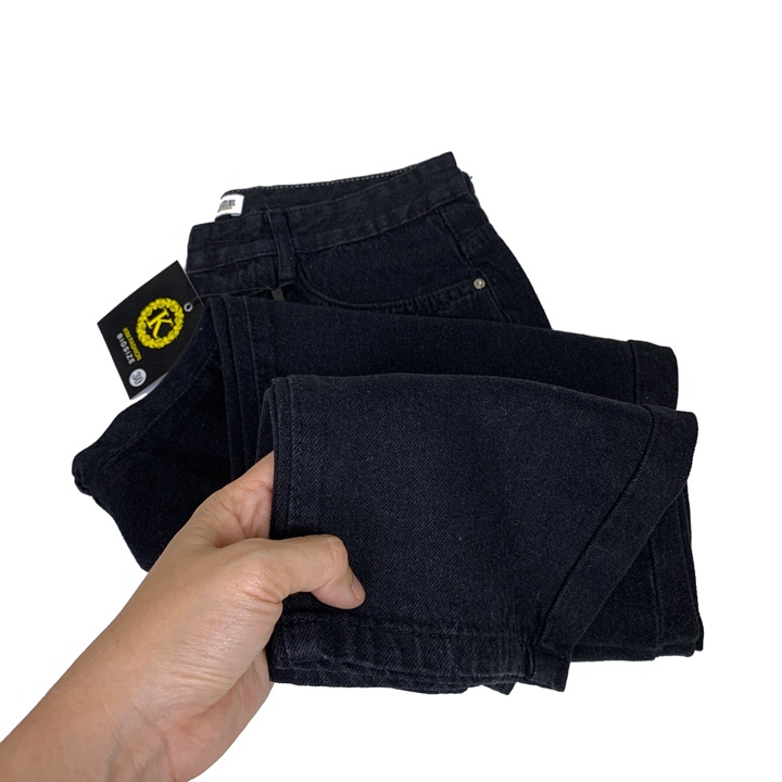 Quần jean đen baggy bigsize kimfashion, quần form rộng ulzzang lưng cao BGD75-96 từ 58-90kg - Ảnh 4