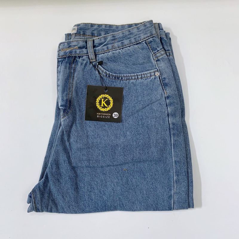 Quần Jeans Suông Ống Rộng Bigsize - Kim Fashion Bigsize - Ảnh 3
