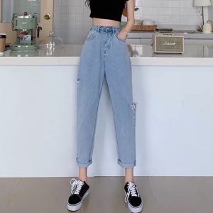 Quần baggy bigsize nữ BGD49-43 - form rộng lưng cao