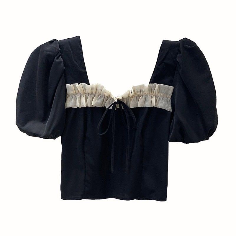Áo croptop nữ tay ngắn bigsize 55-90kg kimfashion, croptop bigsize trễ vai phong cách Hàn Quốc - Ảnh 4
