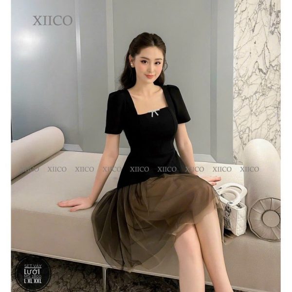 SET VÁY LƯƠI ÁO TIỂU THƯ KÈM NƠ BIGSIZE