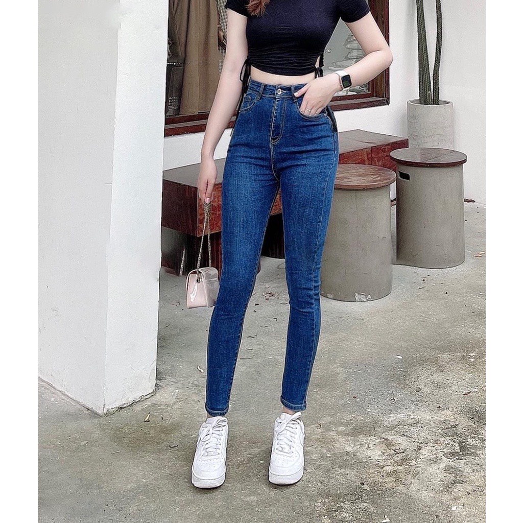 Quần jean bigsize, quần jean ôm co giãn lưng cao 58-85kg KD01 kimfashion - Ảnh 2