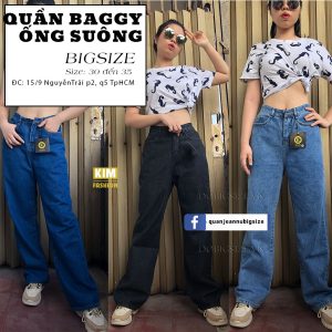 Quần Ống Suông Bigsize3 Màu BGS01 size 30-35 58-85kg
