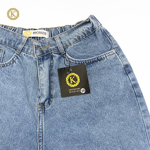 Quần jeans ngố bigsize kimfashion, quần ngố đùi ống rộng bigsize 58-80kg - Ảnh 4
