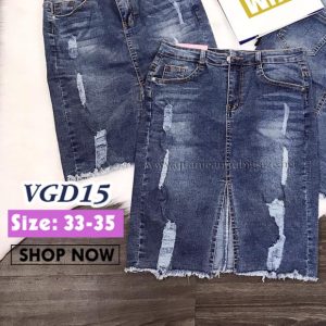 Chân váy jean co giãn bigsize VGD15 Size 33-35