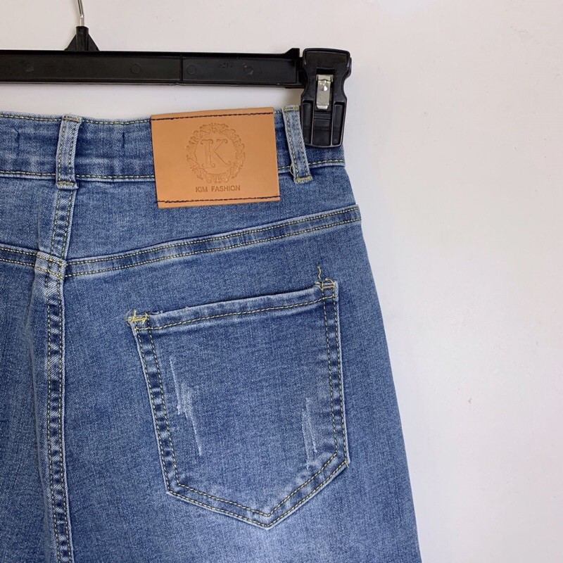 Quần jean nữ bigsize kìmashion,quần jean nữ lưng cao co giãn big size Kl01 56-75kg - Ảnh 3