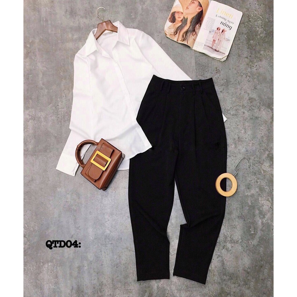Quần tây công sở nữ bigsize Kimfashion, quần tây ống rộng nữ bigsize form ulzzang hàn quốc QTD4 - Ảnh 4