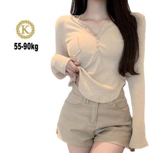 Áo croptop bigsize, áo thun kiểu croptop 55-90kg - Kim Fashion Bigsize AT26