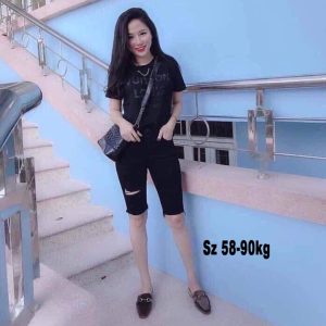 Quần ngố bigsize 58-90kg KimFashion,Quần biker bigsize chất jean cao cấp không xù nhão
