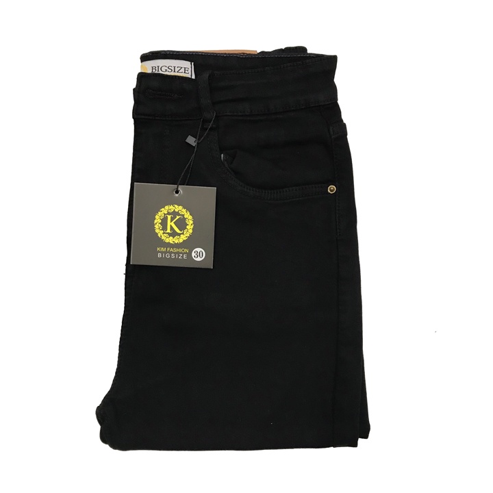 Quần jean nữ bigsize 58-90kg, quần jean đen size lớn co giãn KimFashion - Ảnh 6